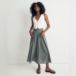 Madewell 100% Cotton Voile Midi Maxi Skirt in Bitsy Bouquet Size 4